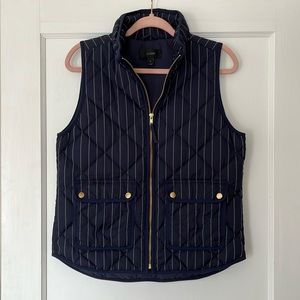 J. Crew Navy and White Stripe Vest
